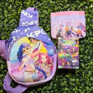 Pink KPop crossbody bag , Wallet Set & mystery key chain.